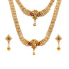 Shining Jewel Handcrafted Antique Gold Plated Jewellery Combo Bridal Dulhan Necklace Set With Matching Earring For Women (SJN_94)