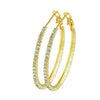 Austrian Crystal and CZ Gold Plated Hoop Earrings for Women (SJ_1092)