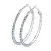 Austrian Crystal and CZ Silver Plated Hoop Earrings for Women (SJ_1096)
