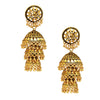 18K Antique  Gold Plated Triple Layered Chandelier Jhumkas for Women (SJ_1108)