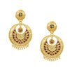 24K Gold Chandbali Earrings for Women & Girls (SJ_1131)