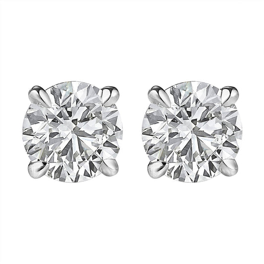 Rhodium Solitaire Studs (SJ_118)