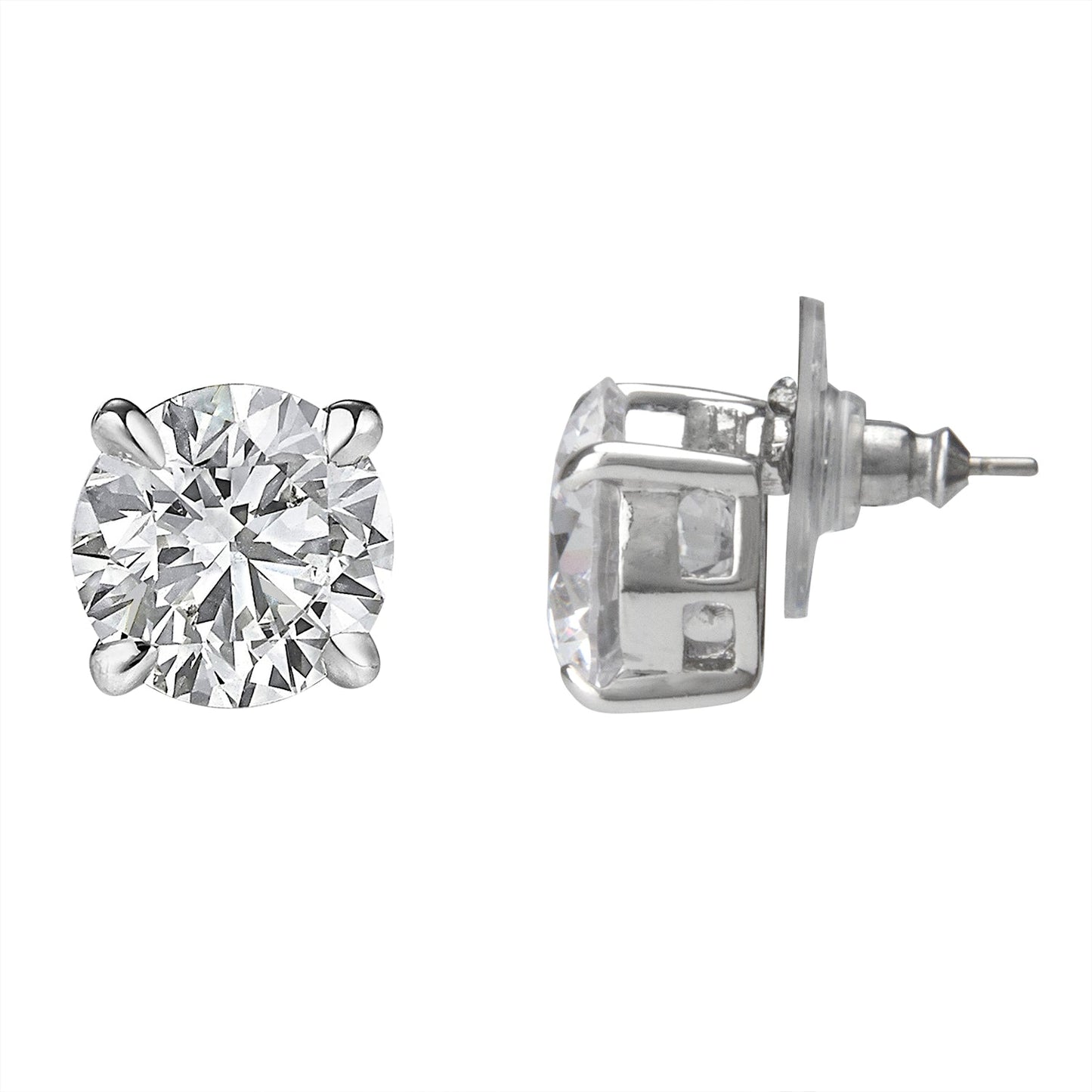 Rhodium Solitaire Studs (SJ_118)