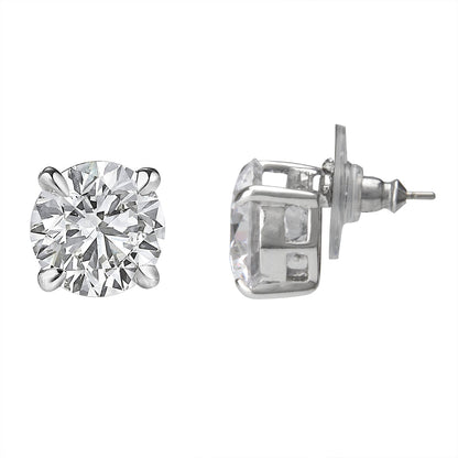 Rhodium Solitaire Studs (SJ_118)