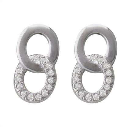 Rhodium Horseshoe Studs (SJ_121)