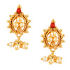 Traditonal 22K Gold Plated Stud Earrings for Women 22K (SJ_1310)