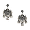 925 Antique Silver Oxidised Afghani Chandbali Earrings (SJ_1318)