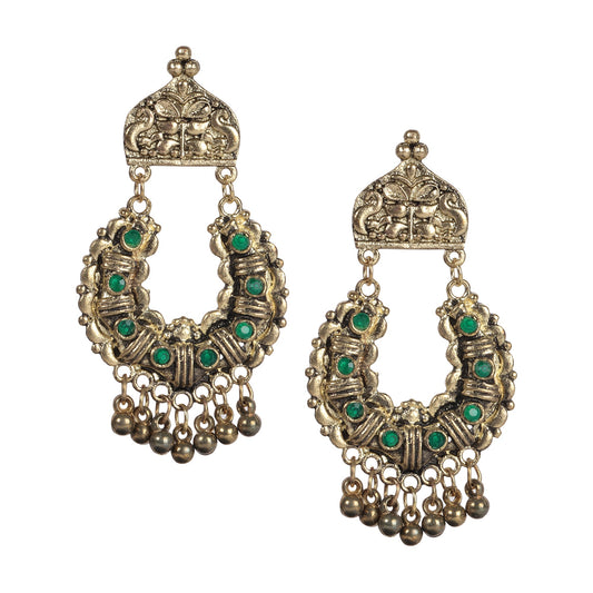 Antique Gold Plating Afghani Drop Earrings for Women & Girls  (SJ_1343)