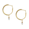 Austrian Crystal and CZ Gold Plated Hoop Earrings for Women (SJ_1358)