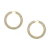 Austrian Crystal and CZ Gold Plated Hoop Earrings for Women (SJ_1359)