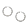 Austrian Crystal and CZ Silver Plated Hoop Earrings for Women (SJ_1360)