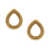 18K Antique Gold Stylish Oxidised Afghani Stud Hoop Earrings For Women (SJ_1383)