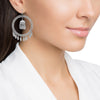 Oxidised Black Silver Multilayered Stylish Hoop and Jhumka Bali Earring for Girls and Women (SJ_1405)