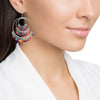 Oxidised Black Silver Multilayered Stylish Hoop and Bali Earring for Girls and Women (SJ_1406)
