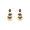 18K Antique Gold Plated Oxidised Elephant Jhumka Earring with Pearl Hanging for Women (SJ_1426)