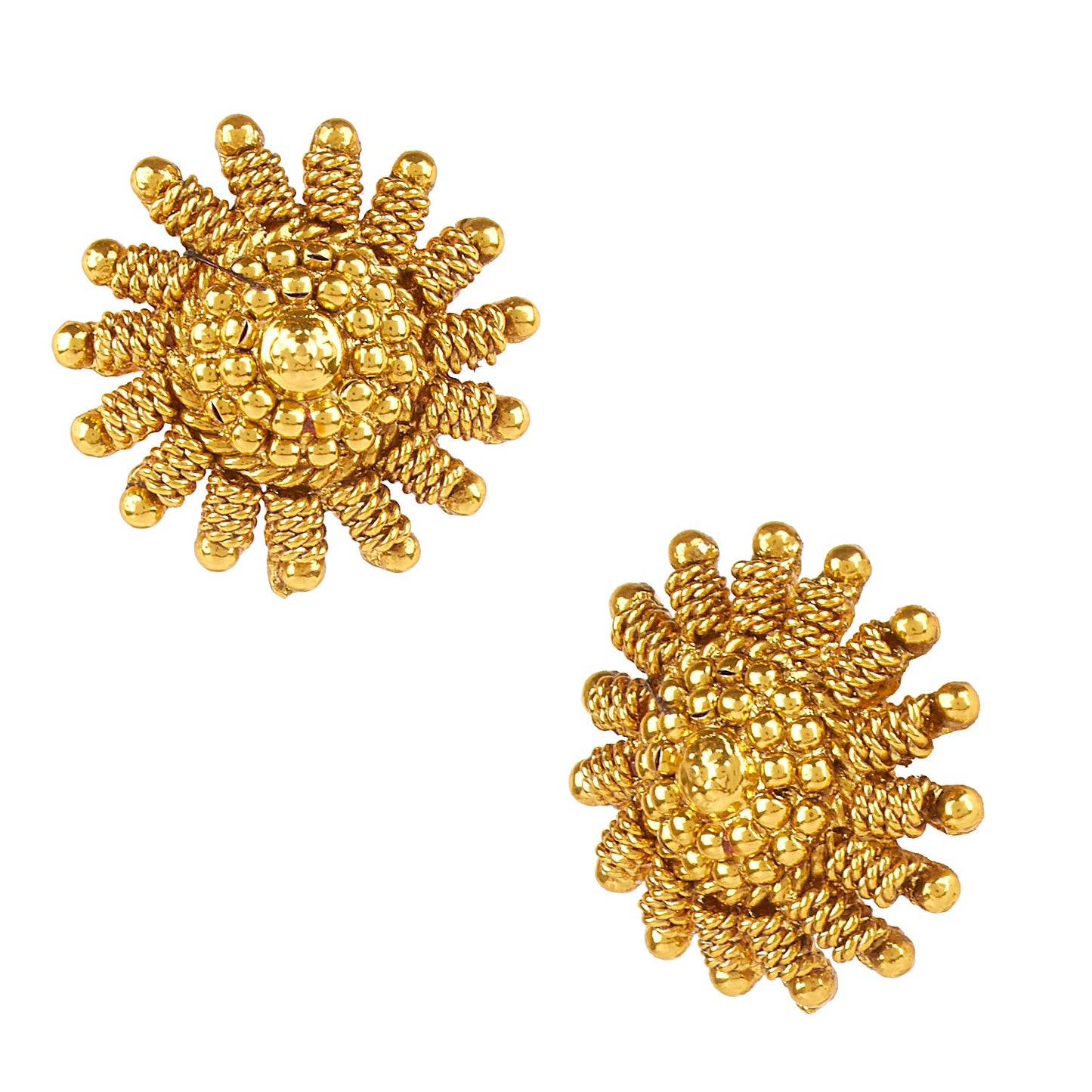 22K Gold Plated Stud Earrings (SJ_1435)