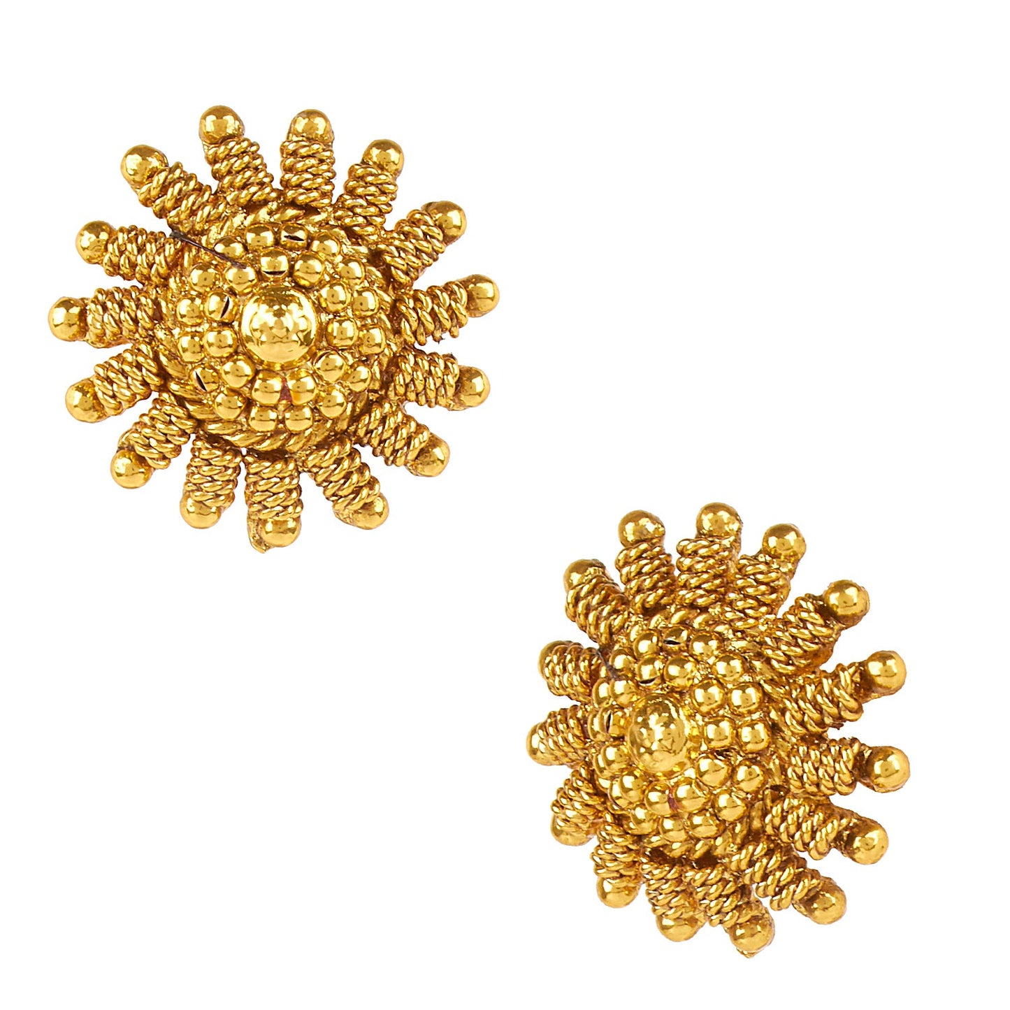 22K Gold Plated Stud Earrings (SJ_1435)