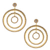 Austrian Crystal and CZ Gold Plated Multilayered Stylish Hoop Earrings for Women (SJ_1468)