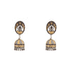 Two tone Gold & Silver Plated Oxidised Antique Temple Jhumka Earring for Women (SJ_1470) - Shining Jewel