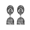 Antique Oxidised Silver Plated Temple Jhumka Earring for Women (SJ_1471)