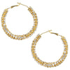 Austrian Crystal and CZ Gold Plated Hoop Earrings for Women (SJ_1474)