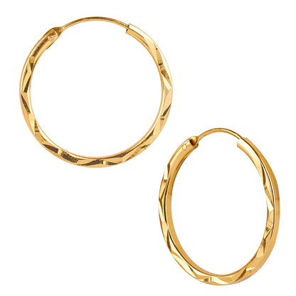 Gold Bali Hoop Earrings for Women (SJ_1484)