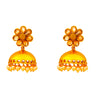 22K Antique Gold Traditional Jhumkas With CZ, LCT Crystals,Kundan & Pearls for Women (SJ_1491)