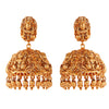 Handcrafted 18K Antique Gold Plated Godess Lakshmi Temple Jewellery Jhumka Earring For Women (SJ_1537)