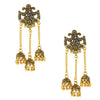 Traditional Antique Gold Jhumka Earrings for Women 22K (SJ_1539)