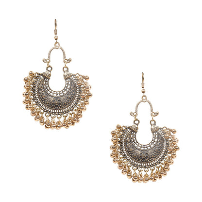 Shining Jewel Antique Gold Stylish Designer Afghani Chandbali Earrings for Women (SJ_1541)