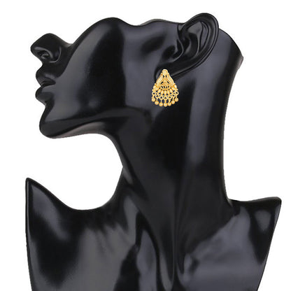 Shining Jewel Traditional Indain Ethnic Bridal Plain Gold Studs for Women (SJ_1544)