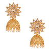 24K Gold Plated Traditional Designer Ethnic Jhumka With CZ, LCT Crystals,Kundan & Pearls Earrings for Women  (SJ_1555)