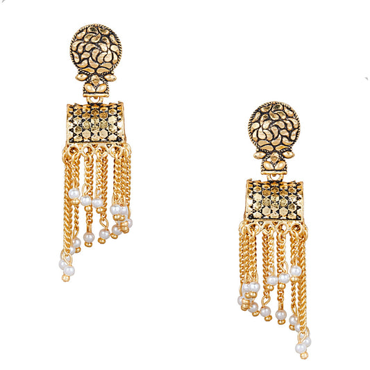 Traditional Gold Designer Jhumki Earrings (SJ_1561)