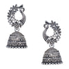 Antique Silver Oxidised Stylsh Designer Jhumki Earrings for Women (SJ_1589)