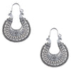 Shining Jewel Antique Silver Oxidised Stylish Designer Afghani Chandbali Earrings for Women (SJ_1592)