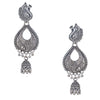 Antique Silver Oxidised Stylish Designer Afghani Chandbali Earrings for Women (SJ_1611)