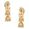 24K Gold Plated Traditional Designer Stylish Lord Krishna Jhumka Earrings for Women  (SJ_1618)