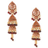 18K Gold Antque Bollywood  Designer Enthnic Double Layer Jhumka Earrings for Women (SJ_1627)