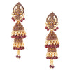 18K Gold Antque Bollywood  Designer Enthnic Double Layer Jhumka Earrings for Women (SJ_1628)