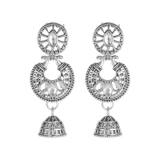 Shining Jewel Small Size Daily wear Traditional Layered Gold Plated Jhumka Earrings for Women & Girls (SJ_1664)