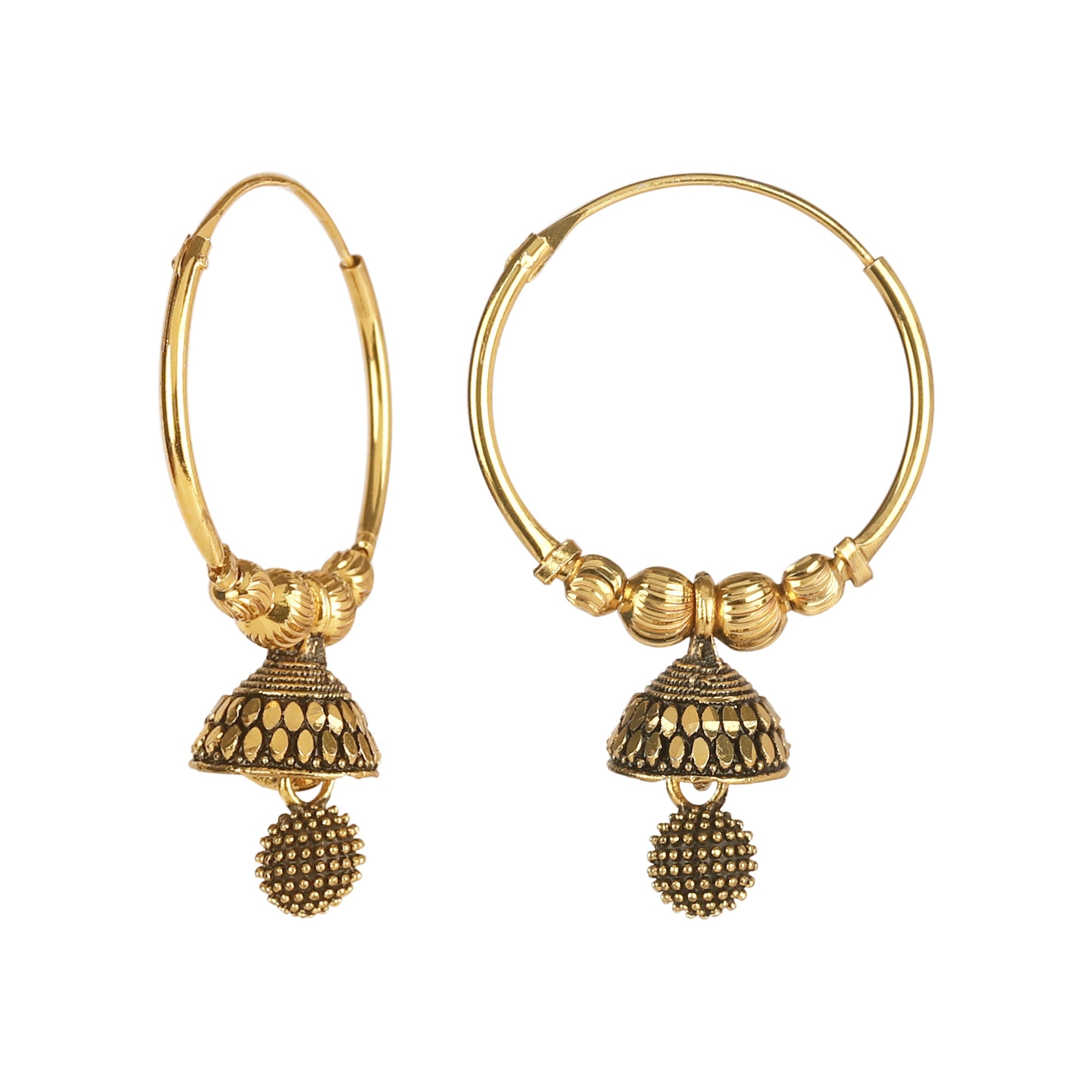 Yellow Dangle 916 Gold Earrings - Tops, Packaging Type: Poly Bag, For Daily  Wear at Rs 3700/gram in Mandsaur