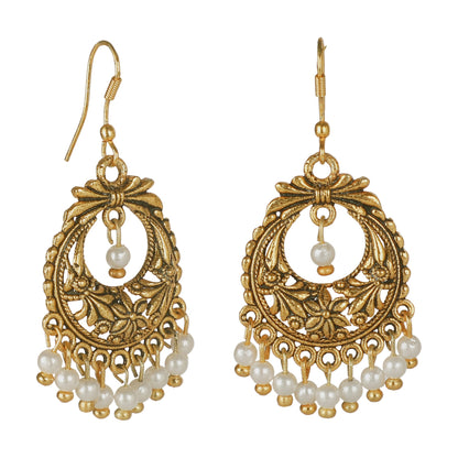 Small Size  Daily wear Traditional Layered Gold Plated Chandbali Earrings for Women & Girls (SJ_1665)