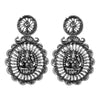 Antique German Silver Designer and Stylish Afghani Oxidised Chandbali Dangle Drop Earrings for Women (SJ_1669)
