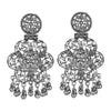 Antique German Silver Designer and Stylish Afghani Oxidised Chandbali Dangle Drop Earrings for Women (SJ_1671)