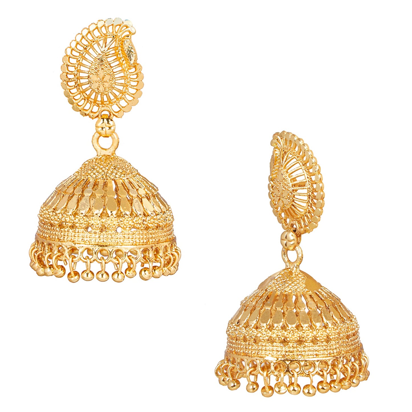 Traditional Gold Jhumkas for Women 24K (SJ_1690)