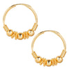 18K Gold Traditional Hoop  Earrings with Pearls (SJ_1697)