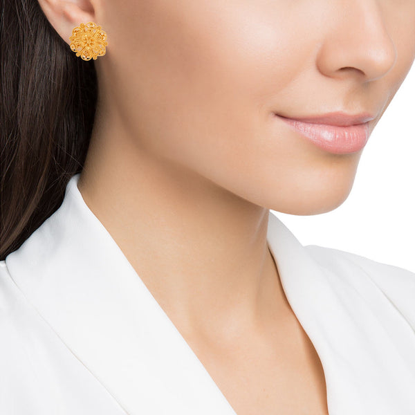 Buy Designer Plain Platinum & Rose Gold Earrings JL PT E 219 Online in  India - Etsy