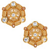 18K Gold Plated Pure Copper Kundan, LCT, Pearls and CZ studded Traditonal Ethnic Stud Eaarrings for Women (SJ_1715)