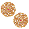 18K Gold Plated Pure Copper Kundan, LCT, Pearls and CZ studded Traditonal Ethnic Stud Eaarrings for Women (SJ_1718)