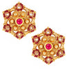 18K Gold Plated Pure Copper Kundan, LCT, Pearls and CZ studded Traditonal Ethnic Stud Eaarrings for Women (SJ_1722)